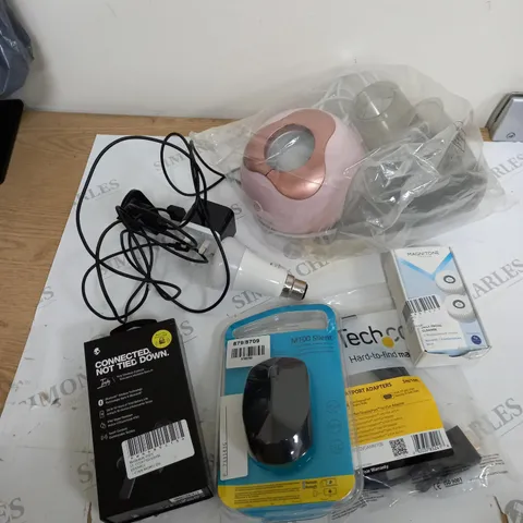 APPRROXIMETELY 6 ASSORTED ELECTRICAL ITEMS INCLUDING, SKULLCANDY WIRELESS EARPHONES, STEAM AHEAD HYDRATING FACIAL MICROSTEAMER