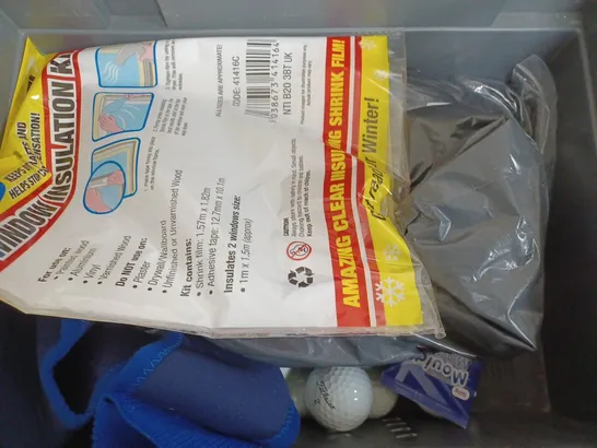 BOX OF APPROXIMATELY 9 ASSORTED ITEMS TO INCLUDE - DRAUGHT TAPE - MOULD MAGIC EXTREME - POWER CUBE ETC