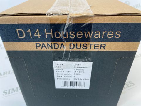 PALLET OF APPROXIMATELY 147 BOXES OF 8 BRAND NEW PANDA DUSTERS