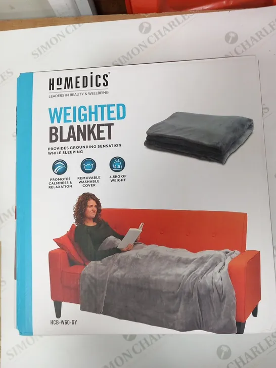 BOXED HOMEDICS WEIGHTED BLANKET HCB-W60-GY