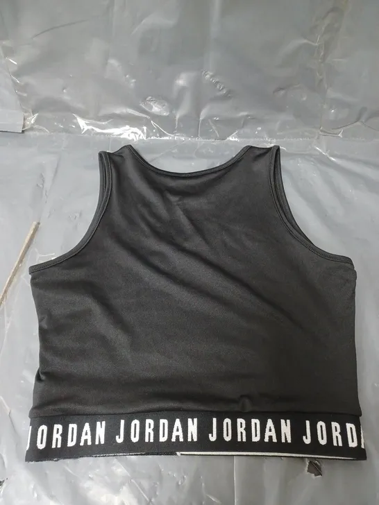 JORDAN GIRLS CROP TOP BLACK 10-12 YEARS