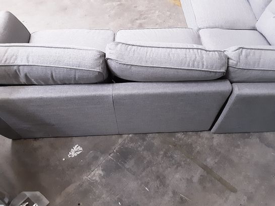 DESIGNER GREY FABRIC 4-SEATER CORNER SOFA