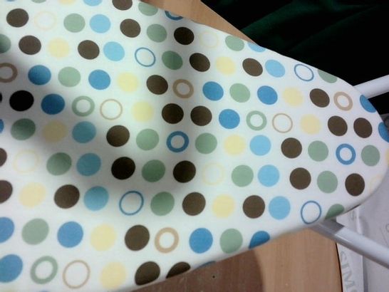 IRONING BOARD - WHITE METAL FROME POLKA DOT COVER