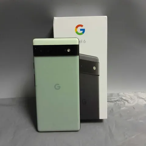 BOXED GOOGLE PIXEL 6 IN TWO TONE GREEN 