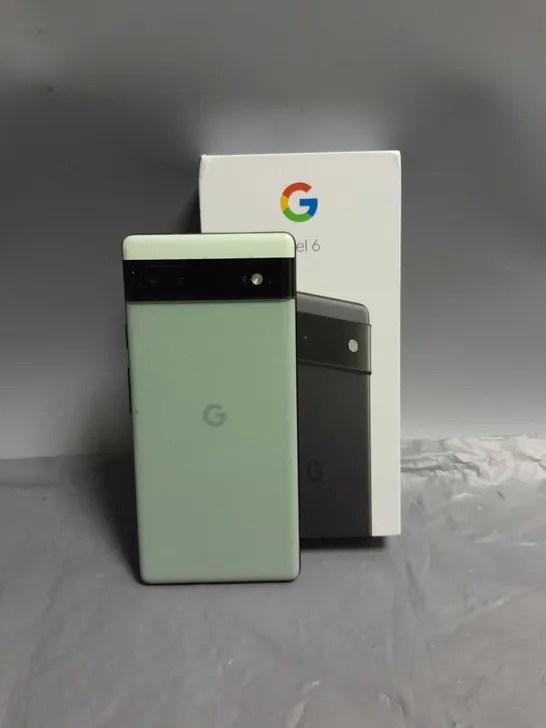 BOXED GOOGLE PIXEL 6 IN TWO TONE GREEN 