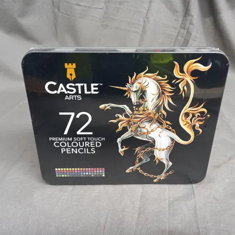 BOXED AND SEALED CASTLE ARTS - 72 PREMIUM SOFT TOUCH COLOURED PENCILS