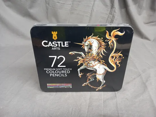 BOXED AND SEALED CASTLE ARTS - 72 PREMIUM SOFT TOUCH COLOURED PENCILS