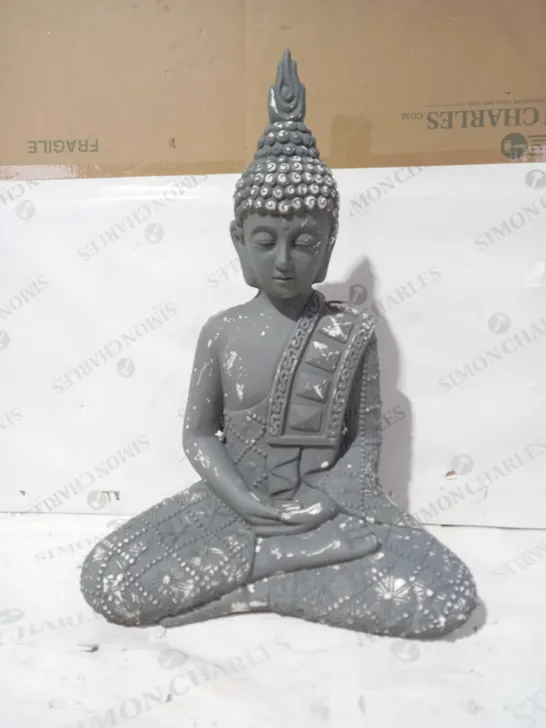 BUDDHA STATUE DECORATION GREY