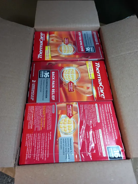 BOX OF 12 THERMACARE HEATWRAPS 