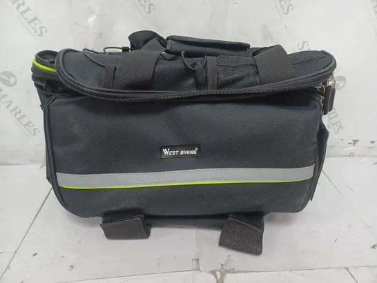 WEST BIKING BICYCLE BAG IN BLACK/GREEN