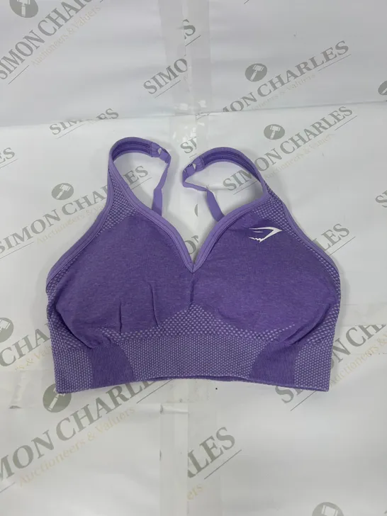 GYMSHARK SPORTS BRA IN PURPLE SIZE SMALL