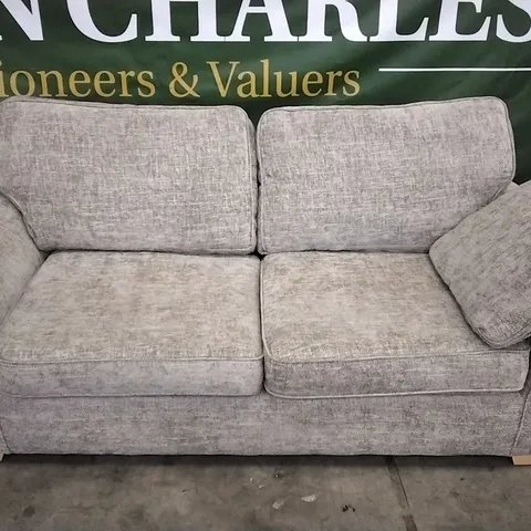 QUALITY DESIGNER GREY FABRIC 2 SEATER SOFA 