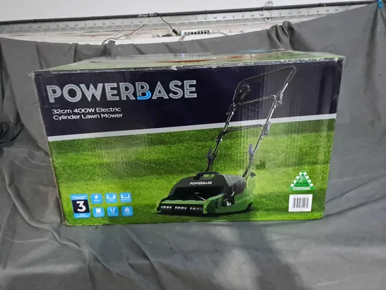 POWERBASE 32CM 400W ELECTRIC CYLNDER LAWN MOWER 