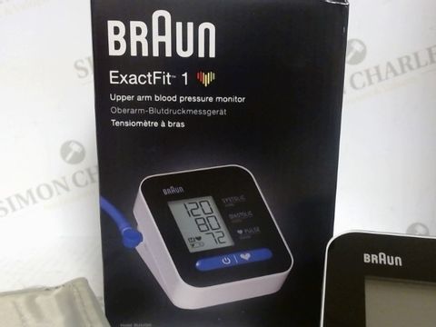 BRAUN EXACTFIT 1 UPPER ARM BLOOD PRESSURE MONITOR 