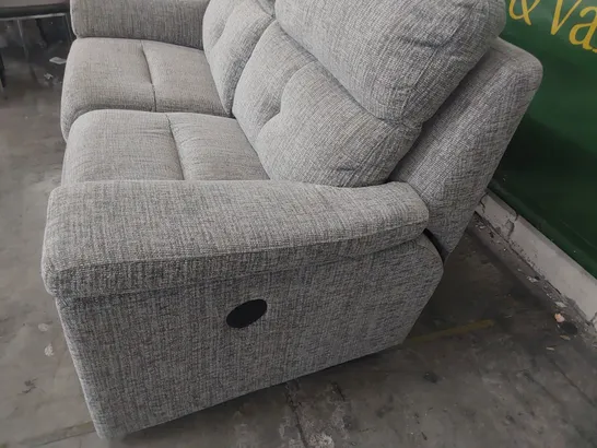 QUALITY BRITISH DESIGNER G PLAN BURFORD POWER RECLINING TWO SEATER SOFA COPPICE ASH FABRIC 