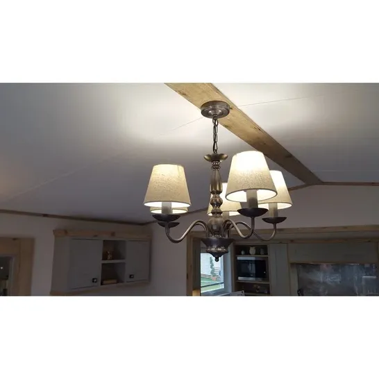 BOXED AVON 5-LIGHT SHADED CHANDELIER FIXTURE