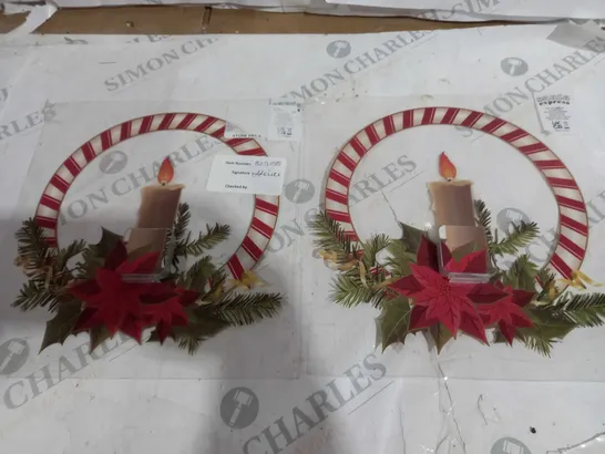 SANTA EXPRESS SET OF TWO WINDOW CANDLES