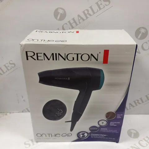 BOXED REMINGTON ON THE GO D1500 HAIR DRYER