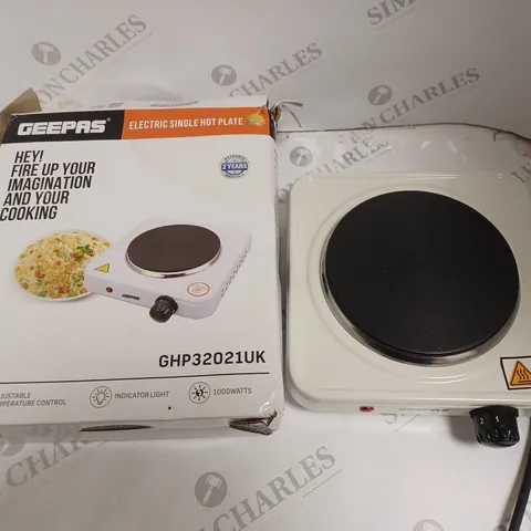 GEEPAS ELECTRONIC SINGLE HOT PLATE - GHP32021UK