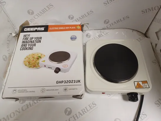 GEEPAS ELECTRONIC SINGLE HOT PLATE - GHP32021UK