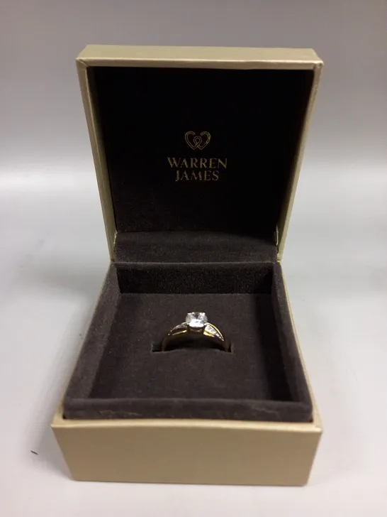 WARREN JAMES GOLD SOLITAIRE RING 