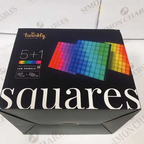 BOXED TWINKLY GENERATION II SQUARES 5+1 APP CONTROLLED LED PANELS