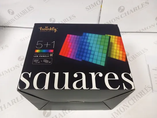 BOXED TWINKLY GENERATION II SQUARES 5+1 APP CONTROLLED LED PANELS