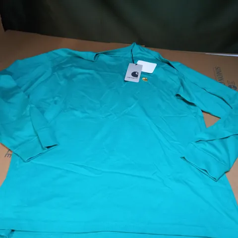 CARHARTT TEAL LONG SLEEVED TOP - SIZE L