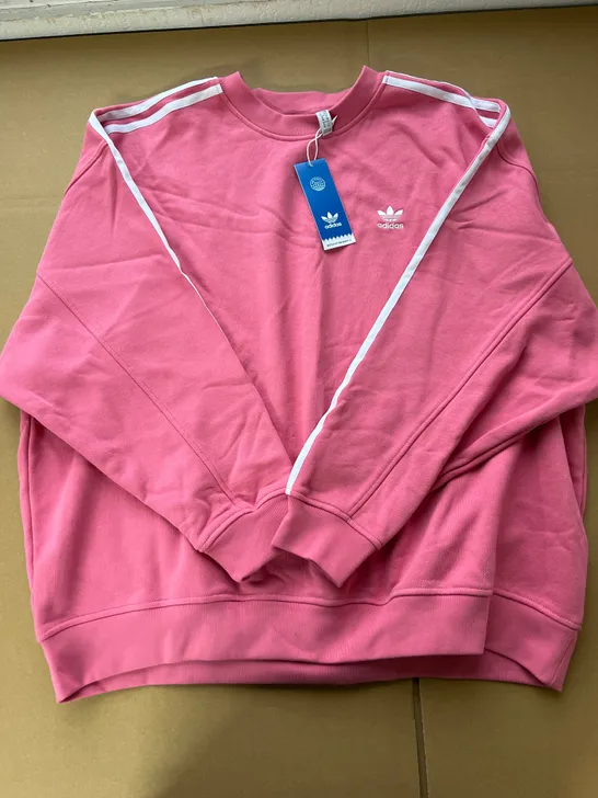 ADIDAS PINK OVERSIZED ORGINAL STYLE SWEATSHIRT IN SIZE 10