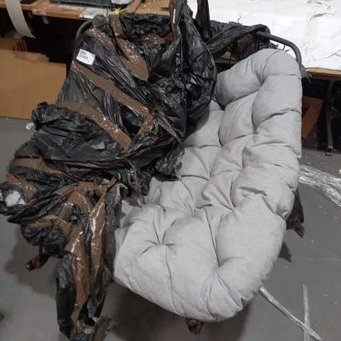 LARGE PADDED ROCKING/COCOON CHAIR - GRAPHITE/GREY