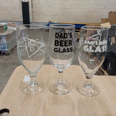 PALLET OF BRAND NEW BIER CO BEER GLASSES // SIZES: 0.38L AND 0.3L // APPROXIMATELY 114 BOXES OF 6X GLASSES