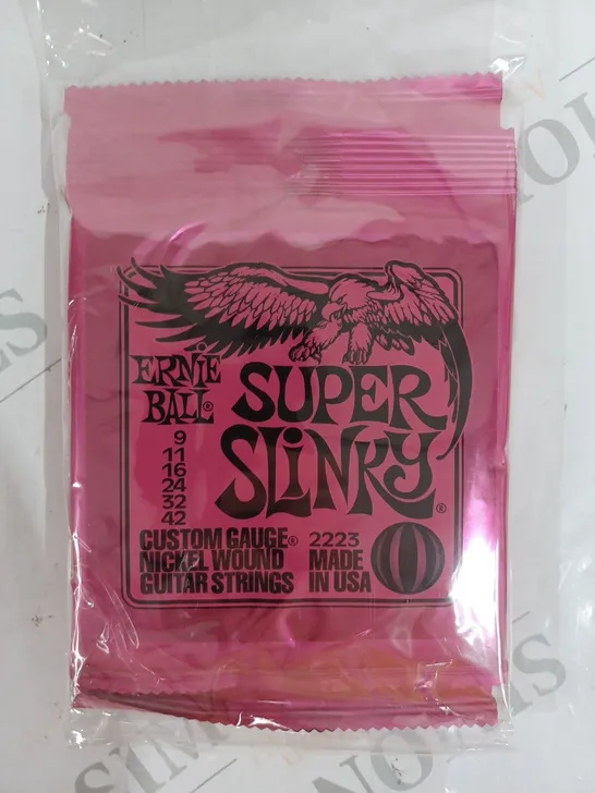 SET OF 3 ERNIE BALL SUPER SLINKY CUSTOM GAUGE NICKEL WOUND ELECTRIC GUITAR STRINGS