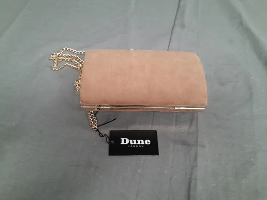 DUNE ETCHED CLASP CLUTH BROWN BAG 