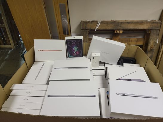 PALLET OF A SIGNIFICANT QUANTITY OF APPLE PRODUCT BOXES TO INCLUDE IPAD BOXES, MACBOOK BOXES AND IPHONE BOXES