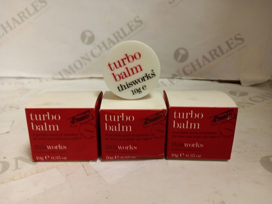 LOT OF 3 THIS WORKS IN TRANSIT TURBO BALM 10G