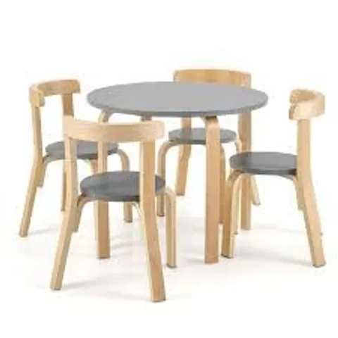 BOXED COSTWAY 5-PIECE KIDS TABLE AND CHAIR SETS FOR PLAY ROOM - GREY (1 BOX)