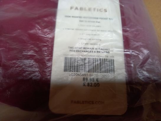 PACKAGED FABLETICS BRICK RED FITNESS LEGGINGS - MEDIUM