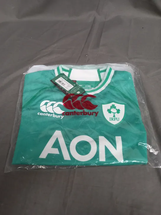 SEALED CANTERBURY WOMENS IRELAND HOME JERSEY - SIZE 8Y