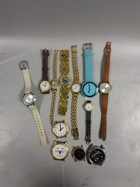 LARGE QUANTITY OF ASSORTED LOOSE LADIES & MENS WRIST WATCHES 