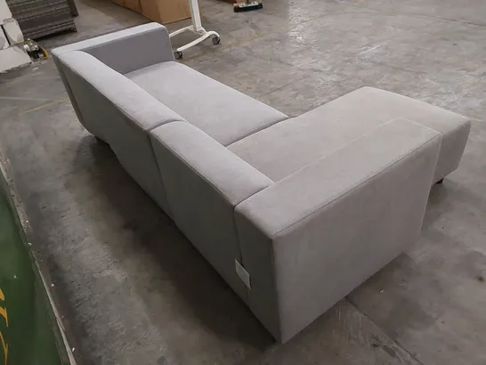 DESIGNER FABRIC UPHOLSTERED CHAISE SOFA