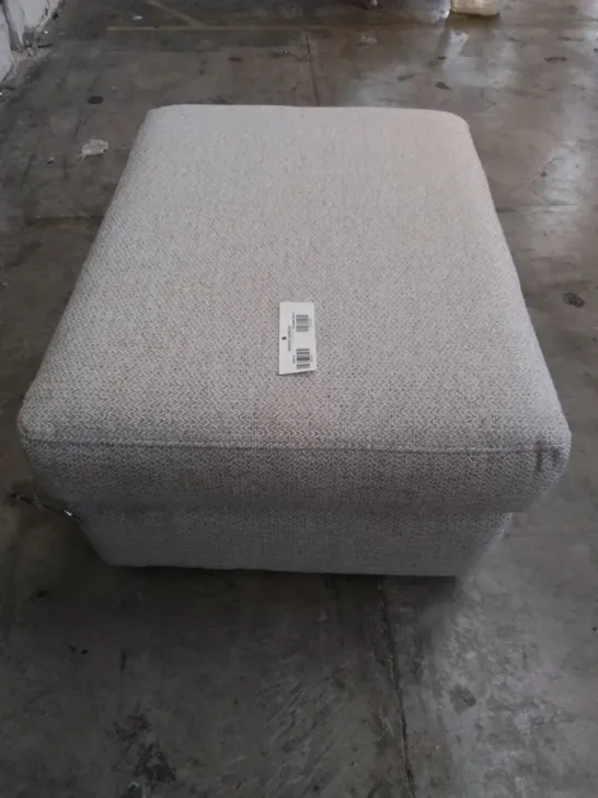 DESIGNER G PLAN MADE SEATTLE FABRIC FOOTSTOOL IN SWIFT OATMEAL