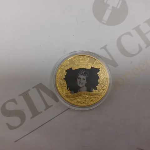 THE PEOPLES PRINCESS DIANA GOLD COLLECTABLE HALF CROWN COIN 