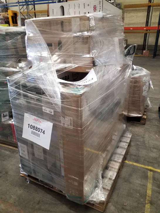 PALLET OF APPROXIMATELY 9 UNPROCESSED RAW RETURN TELEVISIONS TO INCLUDE;