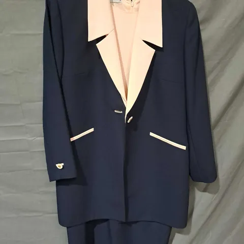 CANDICI JET DRESS AND JACKET PEACHES/NAVY SIZE 16