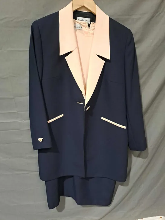 CANDICI JET DRESS AND JACKET PEACHES/NAVY SIZE 16