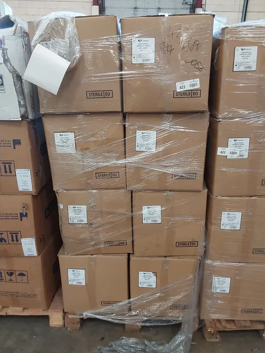 PALLET OF APPROXIMATELY 800 BRAND NEW DISPACK REINFORCED SURGICAL GOWNS - SIZE LARGE