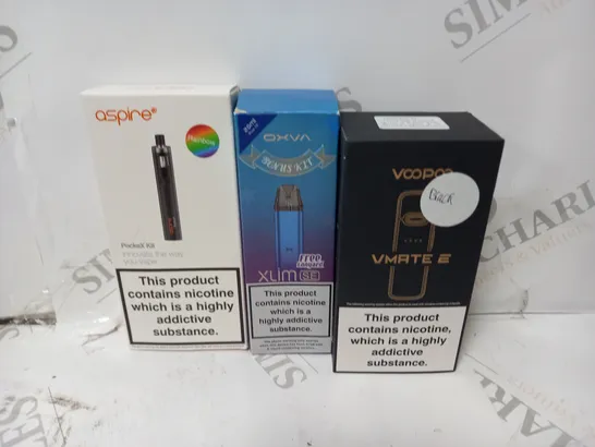 BOX OF APPROXIMATELY 20 ASSORTED E-CIGARETTES