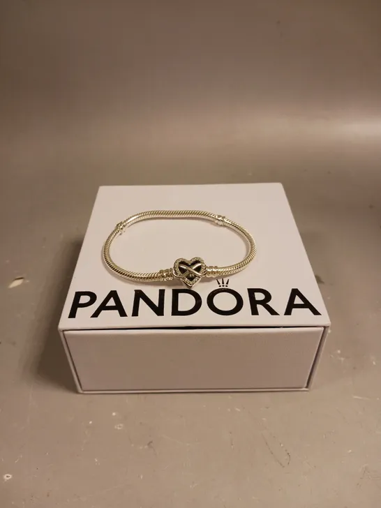 PANDORA HEART CLASP CHARM BRACELET 