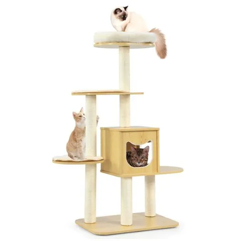 BOXED COSTWAY MULTI-LEVEL CAT TREE WITH SCRATCHING POSTS CONDO AND PERCHES