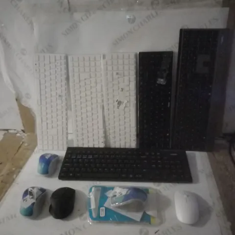 LOT OF APPROX 11 ASSORTED WIRELESS KEYBOARDS AND MICE